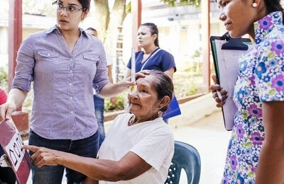 Testing for trachoma in Colombia