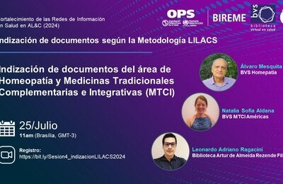 Indización de documentos del área de Homeopatía y Medicinas Tradicionales Complementarias e Integrativas (MTCI)