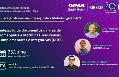 Indexação de documentos da área de Homeopatia e Medicinas Tradicionais, Complementares e Integrativas (MTCI)