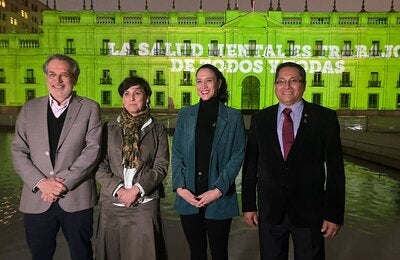 Foto de autoridades del Ministerio de Salud durante la celebración del día de la salud mental