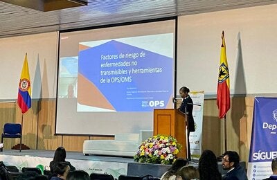 Presentación de los factores de riesgo para las ENT durante el simposio