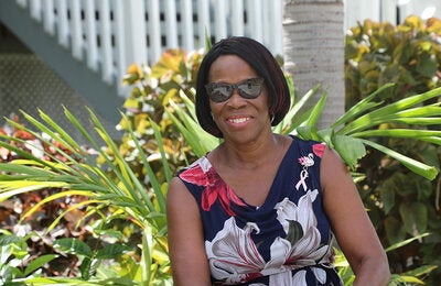 Cancer survivor Eunetta Bird from Antigua and Barbuda