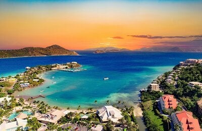 Aerial shot Caribbean