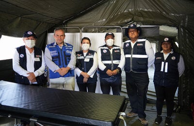 OPS/Luz Rospigliosi || Participantes en el segundo entrenamiento y conformación de los Equipos Médicos de Emergencia (EMT) del país