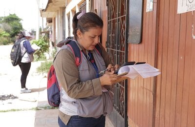 OPS || Encuestadores realizan ejercicios de campo en el distrito de Yarinacocha, Pucallpa, región Ucayali. 