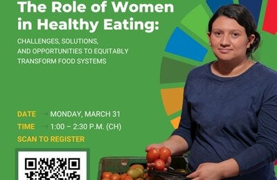 women with fruit basquet