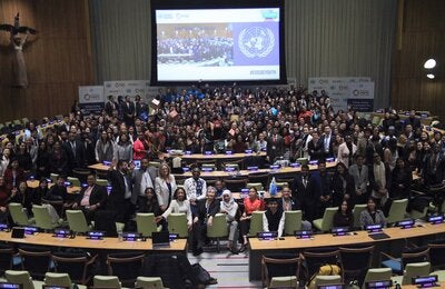 Group photo at the ECOSOC Youth Forum 2025