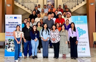 Equipo de la Región Metropolitana de Tegucigalpa capacitándose sobre dengue