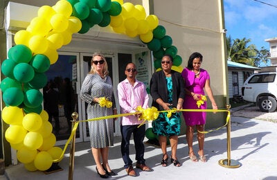 Ribbon cutting of the official handover of the Central Medical Laboratory