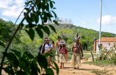Família Kiriri da aldeia Araças