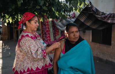 Nurse Julia visiting remote villages