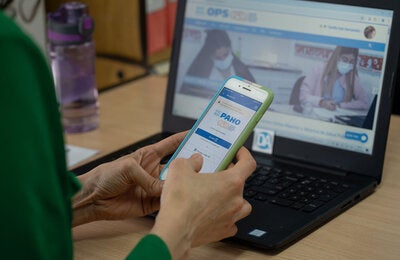 Virtual Campus of Public Health user accessing a course