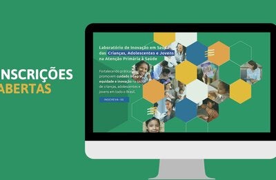 Banner com data de inscrições  para participar do laboratório