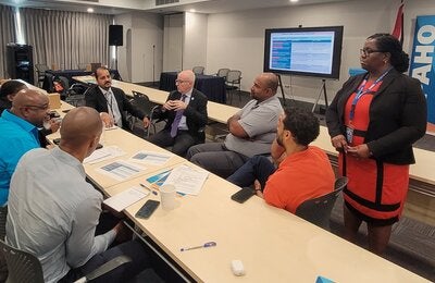 Group discussion at the Cybersecurity Workshop