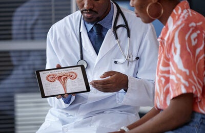 Female patient at doctor's office