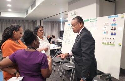 Participants and Facilitator during the simulation exercise