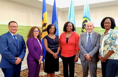 Recent graduates of the PAHO-UWI Postgraduate Diploma in Health Policy and Health Systems Program with PAHO and UWI personnel.