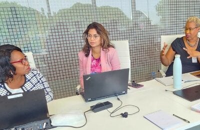 Participants discuss the Monitoring and Evaluation (M&E) Framework