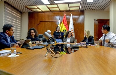 reunion OPS y ministerio de salud y deportes