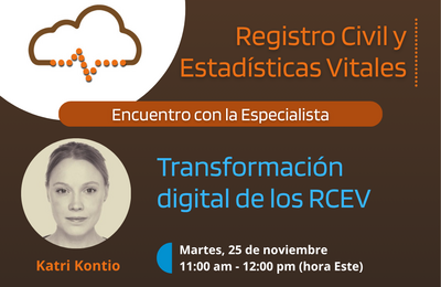 Encuentro con la especialista: Transformación digital de los RCEV