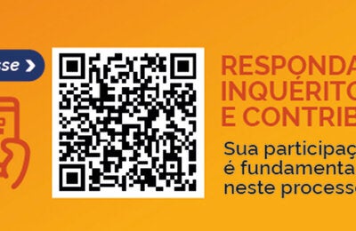Card com QR code para responder ao inquérito