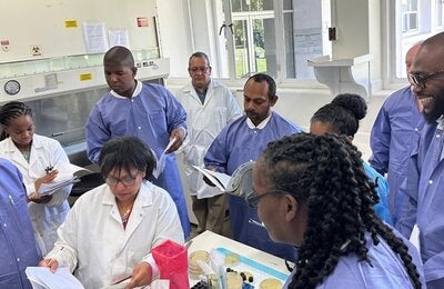 Caribbean teams participate in regional antimicrobial resistance (AMR) surveillance training.
