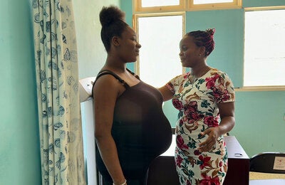 Pregnant woman during a regular checkup