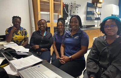The team at Best-dos Santos Public Health Laboratory in Barbados.