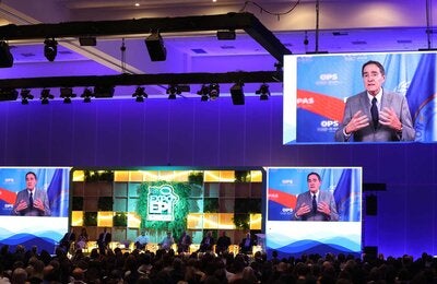 Jarbas Barbosa na abertura, em vídeo