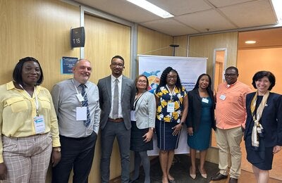 Caribbean AMR Experts and PAHO WHO teams in Brasília Brazil for the 1st Americas Regional Meeting on Antimicrobial Resistance.