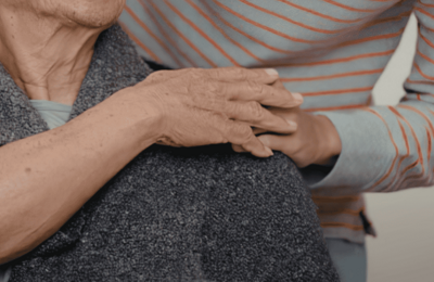 older person receiving support