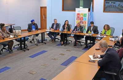 Officials at launch of 2025 UN annual report