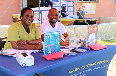 Health fair at polyclinic in Barbados