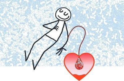 Illustration of a person donating blood