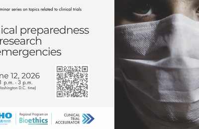flyer webinar Ethical preparedness for research in emergencies