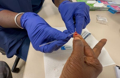 Mother being tested during pregnancy