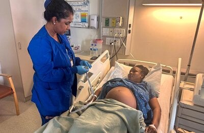 Pregnant mother received medical care