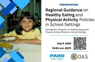 Photo of a girl sitting and eating a meal. To the right, the webinar title, date and time, and a QR code for registration.