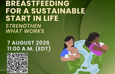 a world graphic with two woman breastfeeding