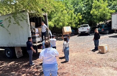 Entrega de equipos en Texiguat