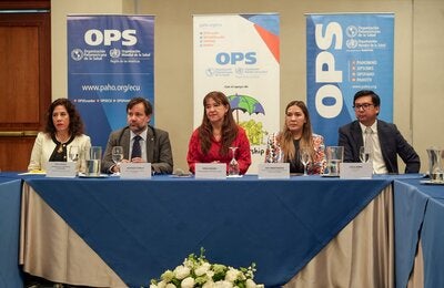 Autoridades del MSP, la Empresa Pública de Abastecimiento, Cancillería, la oficina país y la misión internacional de OPS/OMS participan en apertura de diálogo técnico