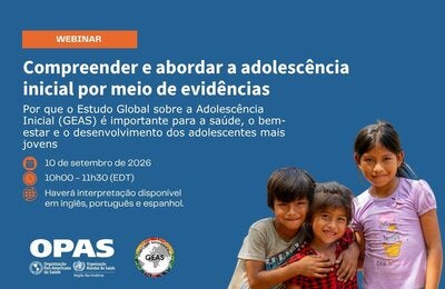 Crianças sorridentes - Webinar: Compreender e abordar a adolescência inicial por meio de evidências — Por que o Estudo Global sobre a Adolescência Inicial (GEAS) é importante para a saúde, o bem-estar e o desenvolvimento dos adolescentes mais jovens