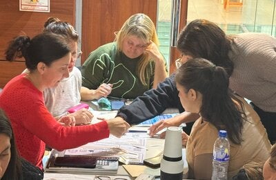 Foto de un momento del taller en Nequén