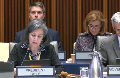 Chile’s Minister of Health, Dr. May Chomalí Garib, was elected today as President of the 63rd Directing Council of PAHO