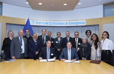 PAHO and the Panamerican Trauma Society (PTS) signed a new framework agreement to strengthen Emergency Medical Team preparedness and countries’ capacity 