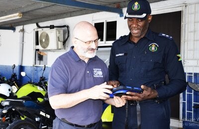 Road safety gadget demonstration