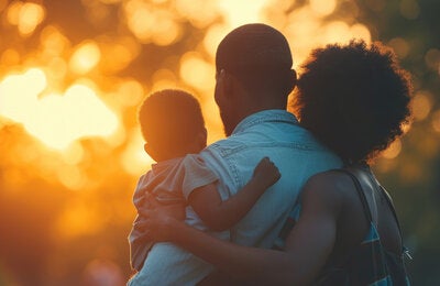 A family enjoying nature