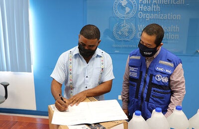 SCFB Rep signing handover documents