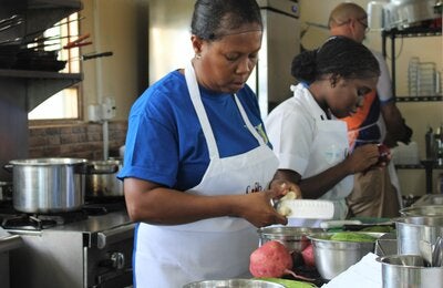 Dr Sonia Browne participating in the cook-off.