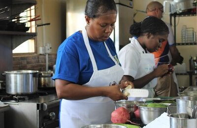 Dr Sonia Browne participating in the cook-off.